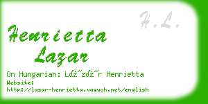 henrietta lazar business card